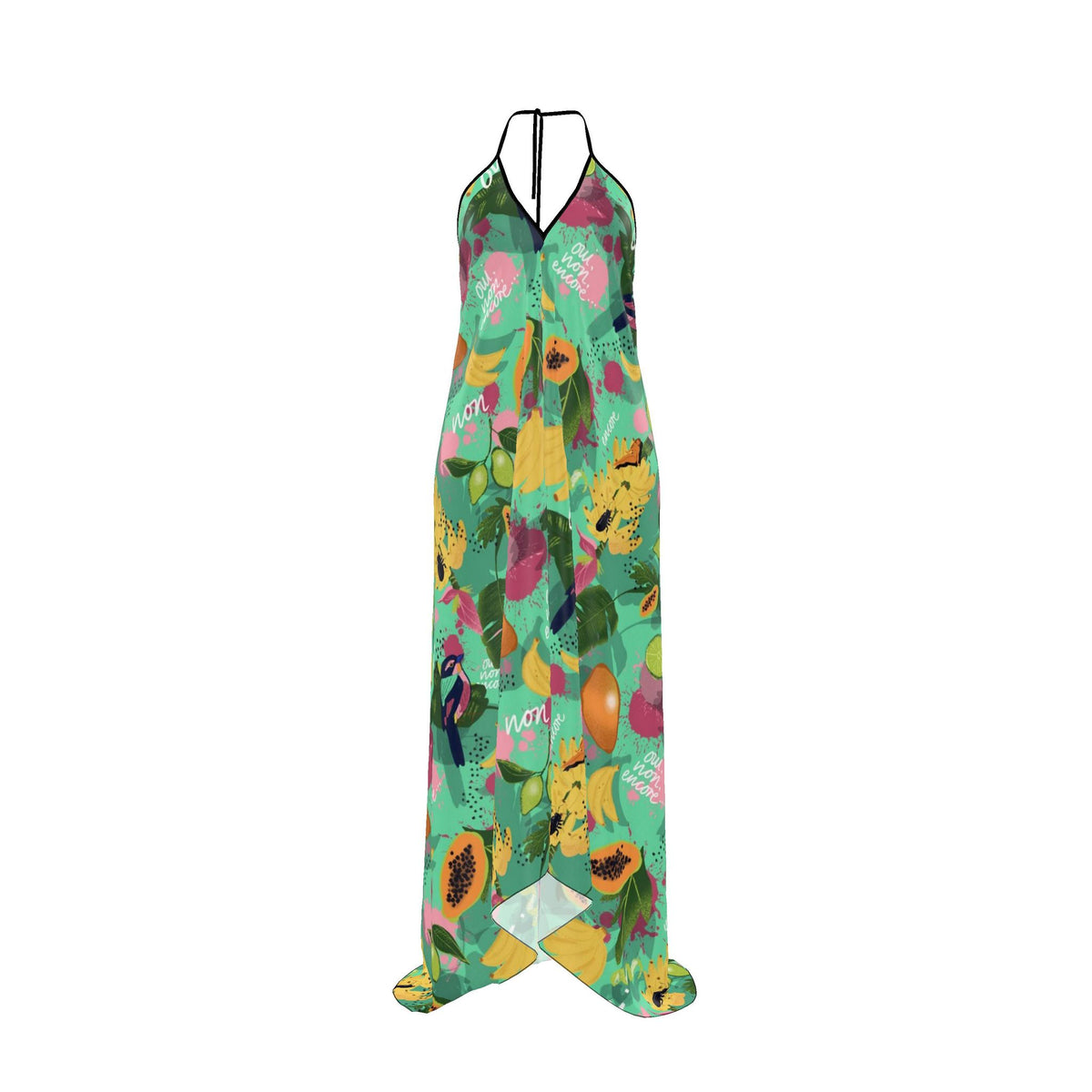 Halterneck backless dress