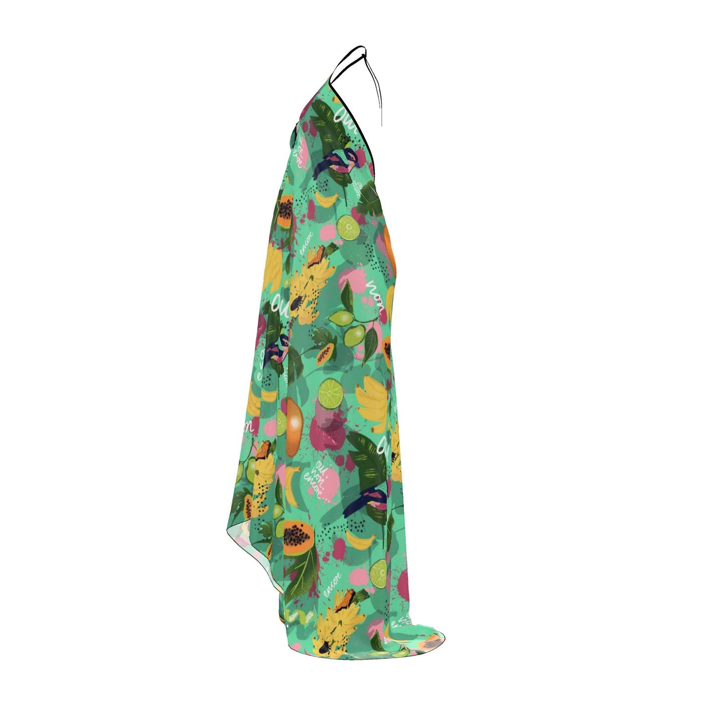 Halterneck backless dress
