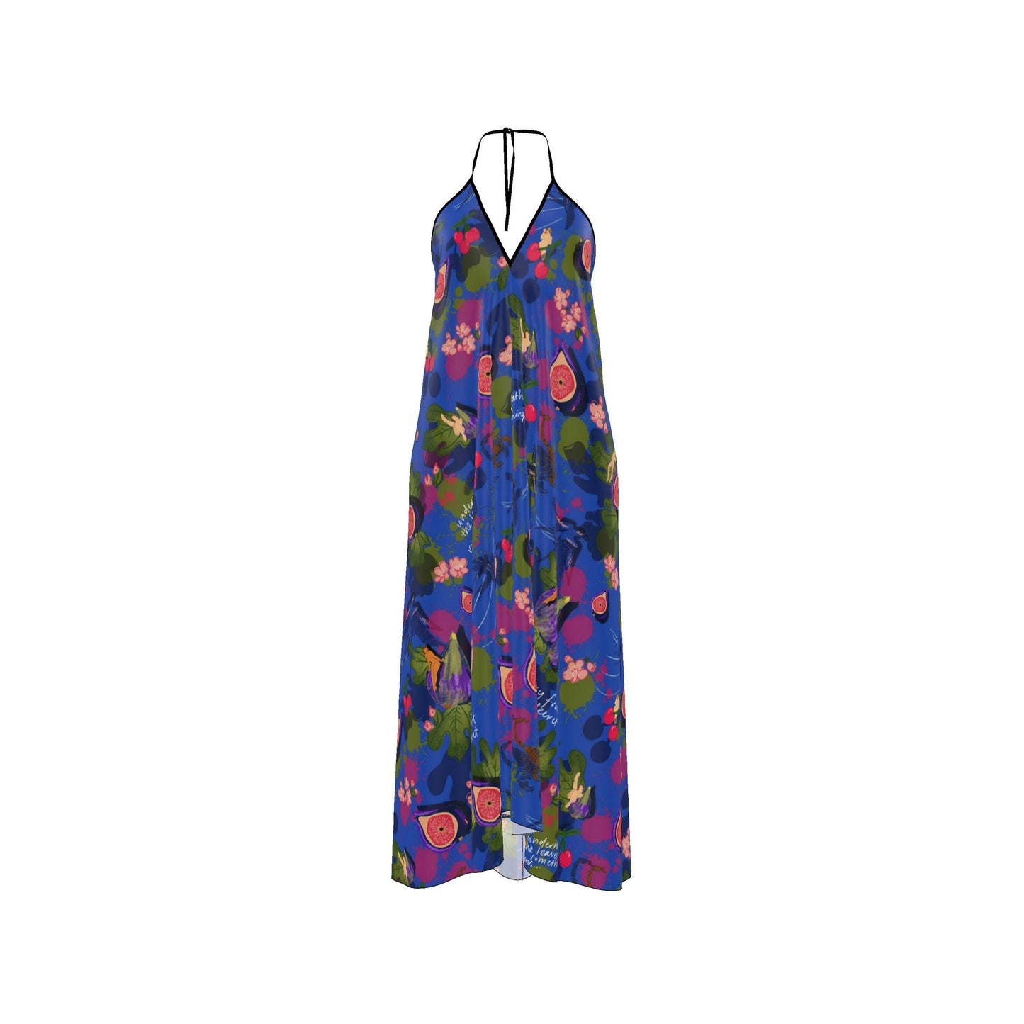 Halterneck backless dress