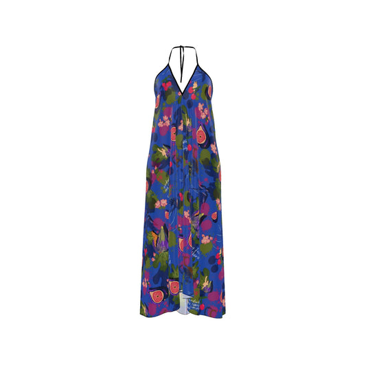 Halterneck backless dress